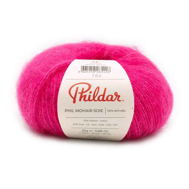 Lot De 6 Pelotes De Laine Phildar Falbalas 100 - Marron Mohair Acrylique