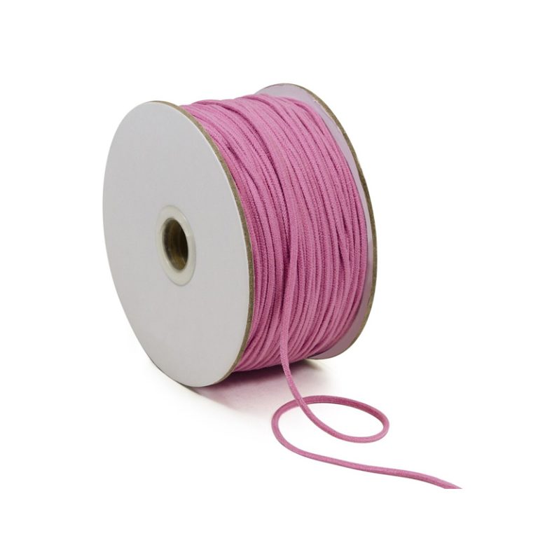 Cordon Élastique Rond 2,5 Mm - Rose Clair - Longueur 10 M - Pour Couture, Sac à Dos, Camping, Loisirs Créatifs